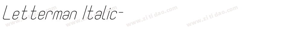 Letterman Italic字体转换